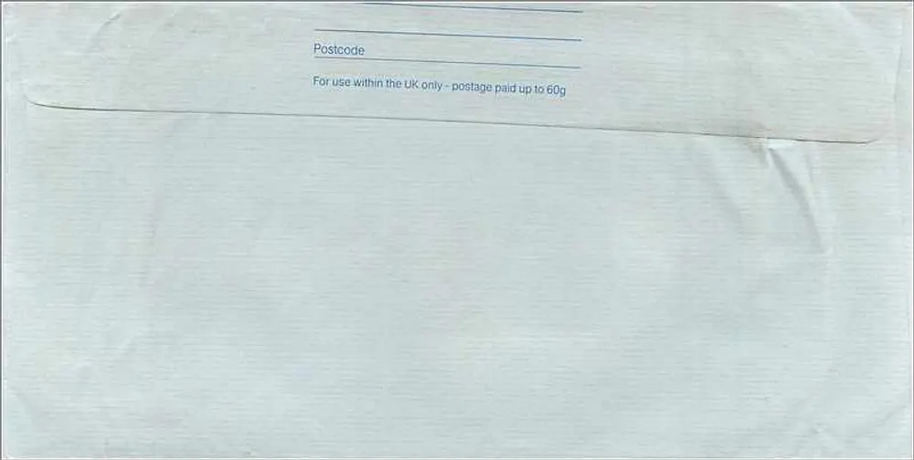 Ansichtskarte an das australische Konsulat in Manchester — Briefmarken Royal Mail 1£, Poststempel Manchester - Rückseite