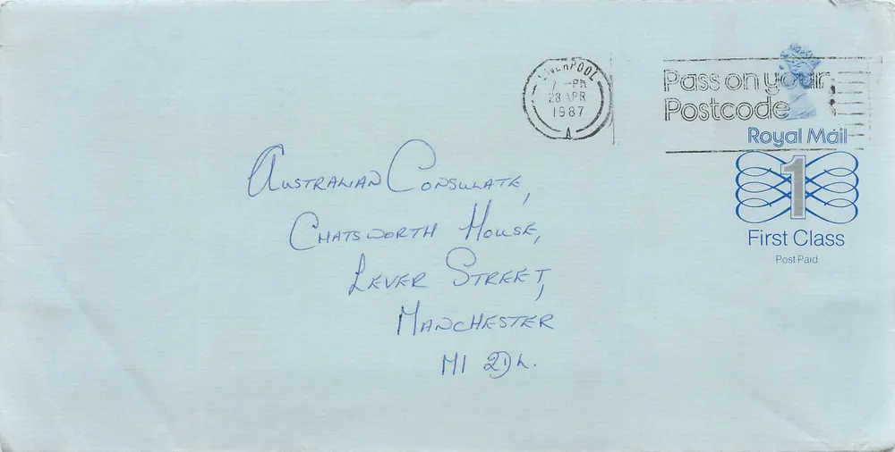 Leverpool — Briefumschlag — Royal Mail - Vorderseite