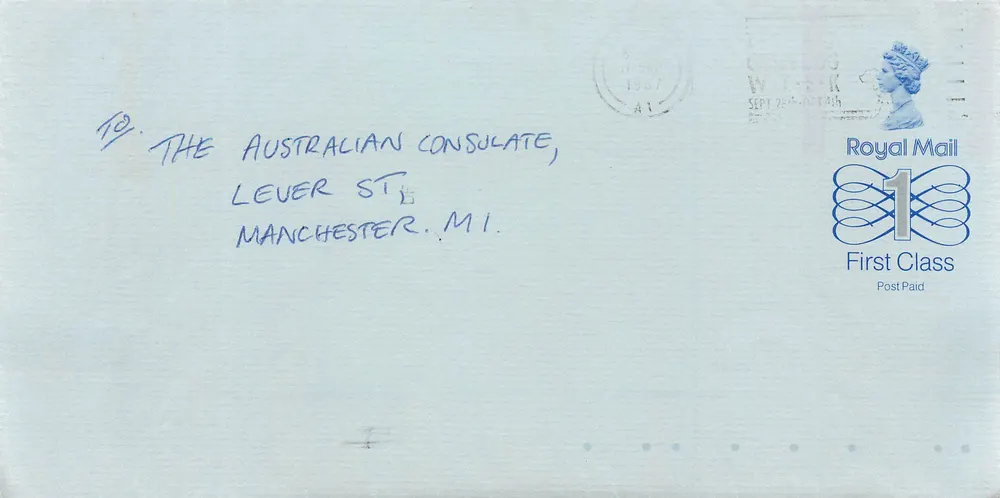 Manchester, M.I. — Erste-Klasse-Postbrief — Royal Mail - Vorderseite
