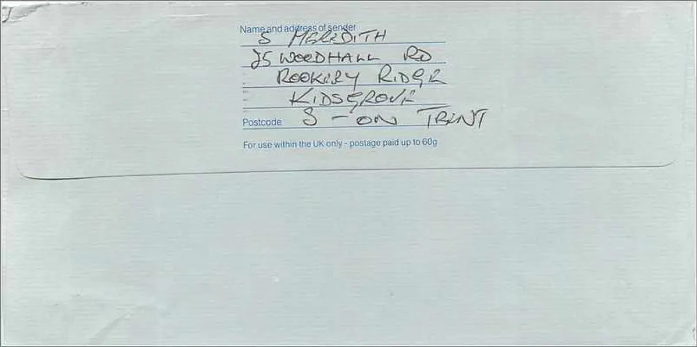 Ansichtskarte an das australische Konsulat in Manchester — Royal Mail First Class - Rückseite