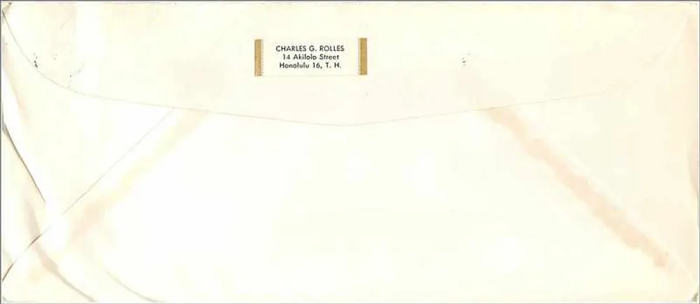 Honolulu — Karte mit 'Pray for Peace'-Stempel — Verlag nicht sichtbar - Rückseite