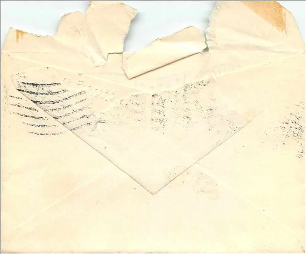 Auburn, New York — ansichtkaart gedateerd december 1908 — zegel van 2 cent Washington - Achterkant