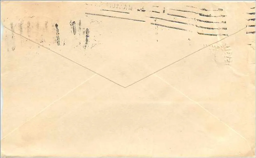 Ansichtskarte an Miss Myrtis J. Thayer in Montclair, N.J. — Cortland, N.Y. — 2-Cent-Washington-Poststempel — datiert 27. Oktober 1905 - Rückseite