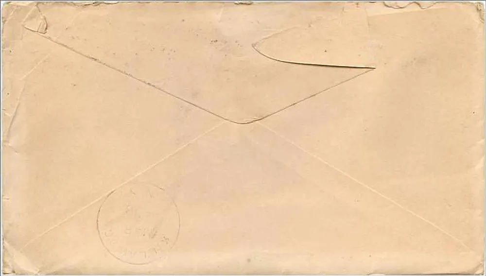 Ansichtskarte an Miss Cora M. Thayer nach Killawog, N.Y. — Albany Teachers' Agency, 7. März 1908 — 2-Cent-Stempel - Rückseite