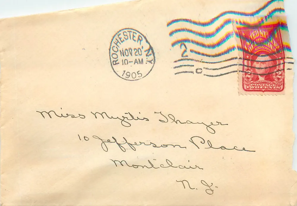 Rochester, NY — Brief an Montclair, NJ — 2 Cent Washington-Stempel - Vorderseite