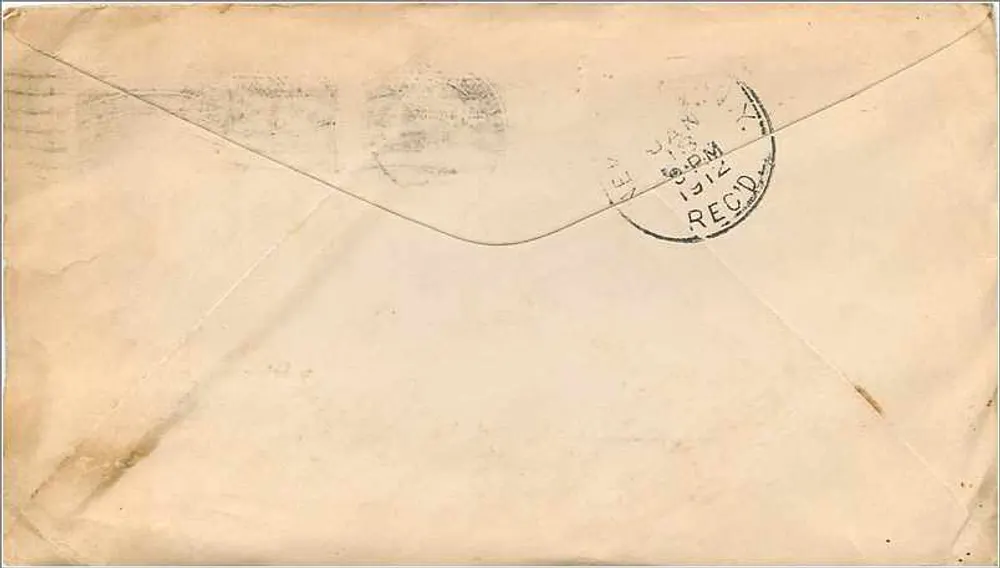 Lester, New York — Ansichtskarte datiert Januar 1912 — Verlag nicht sichtbar - Rückseite