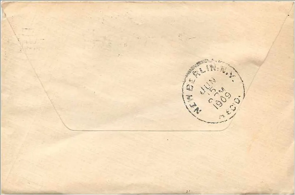 Saint Charles (Illinois) — Brief nach Berlin (N.Y.) — 2-Cent-Stempel - Rückseite