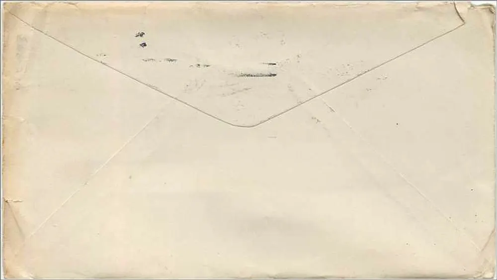 Ansichtskarte gesendet von New York — Station T — 2. November 1913 — 2-Cent-Washington-Stempel - Rückseite