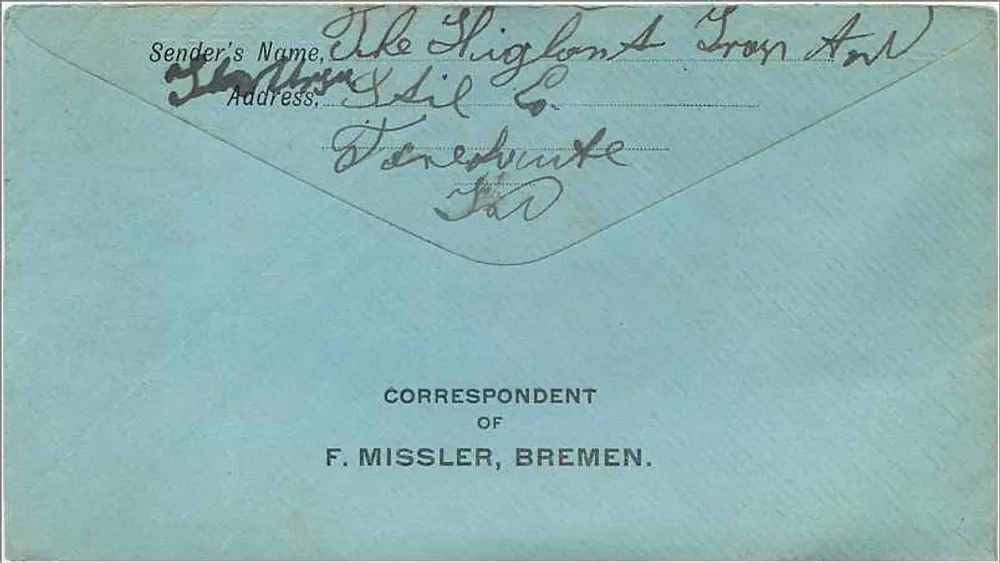 Albert Krimmert, Bankier & Agent der Schifffahrtsfirma — 9 Greenwich St., New York — Verlag nicht sichtbar - Rückseite