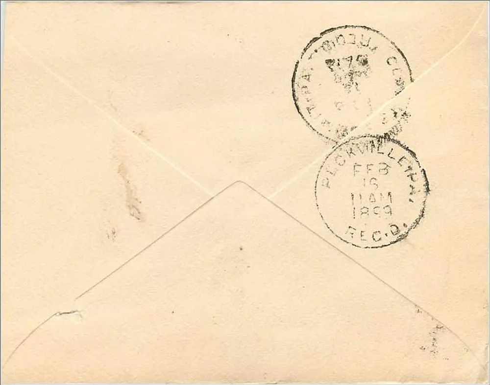 Clarks Green — Pennsylvanie — carte postale avec timbre 2 cents - Verso