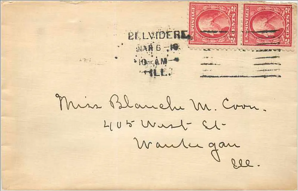 Belvidere - Illinois — Ansichtskarte versandt um 1910 - Vorderseite