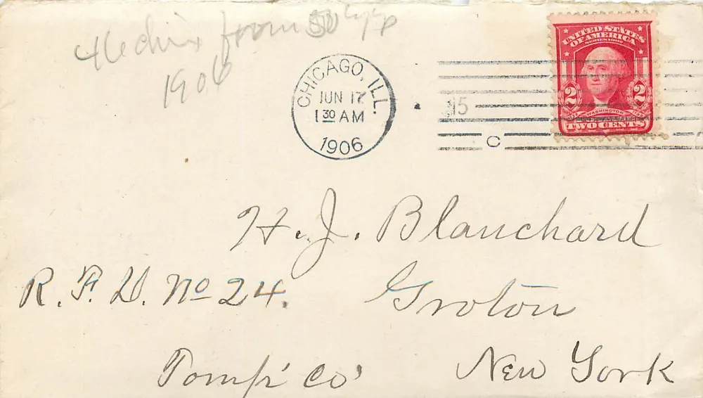 Chicago — Brief mit Postdatum 1906 — Verlag nicht erkennbar - Vorderseite