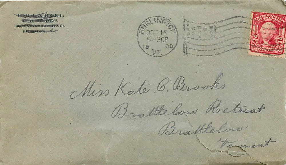 Burlington — 1908 — C.H. Burke, Sc. Converse Hall - Vorderseite