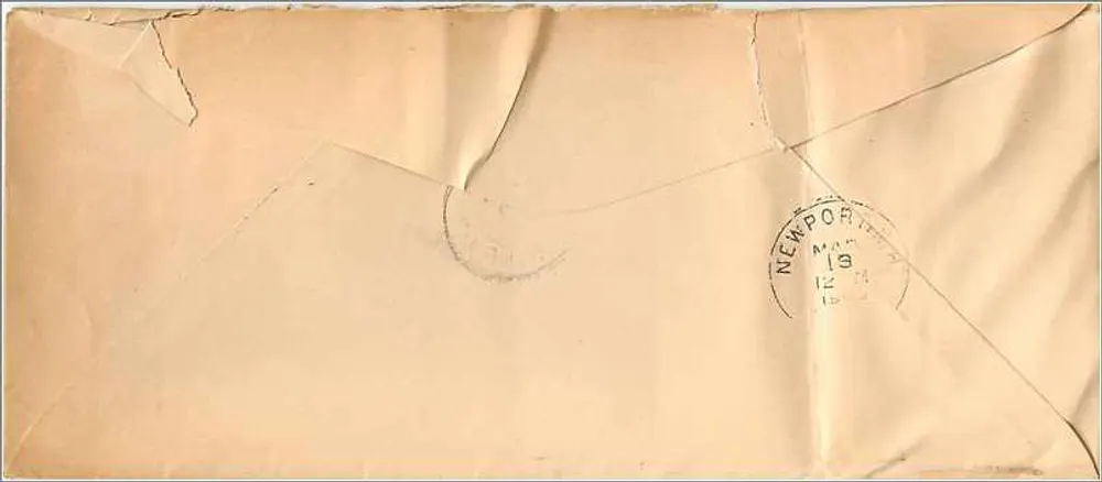 Concord — Brief an den Stadtschreiber von Gashmere — N.H. — 1 Cent-Stempel - Rückseite