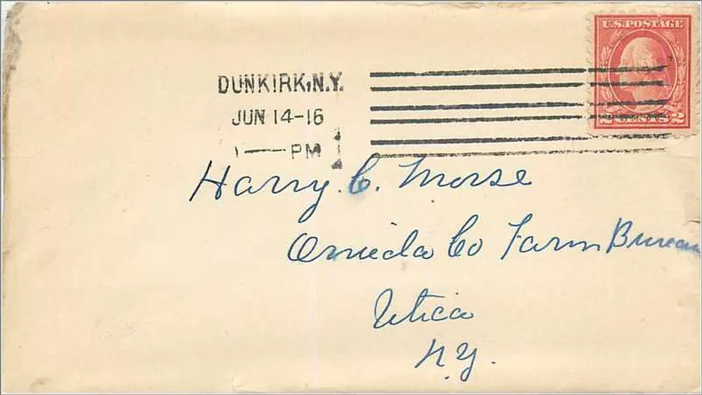 Dunkirk, N.Y. — Brief an Harry V. Morse — Verlag nicht sichtbar - Vorderseite