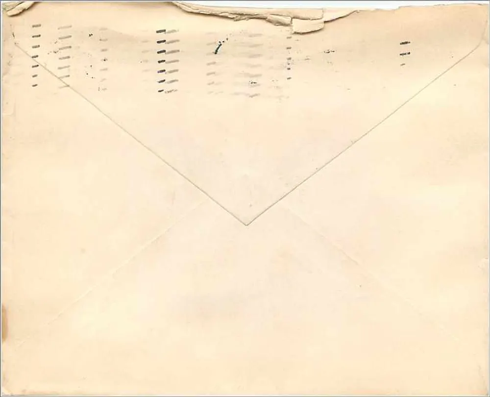 Syracuse, NY — Briefumschlag mit Briefmarken und Poststempel — datiert 1909 - Rückseite