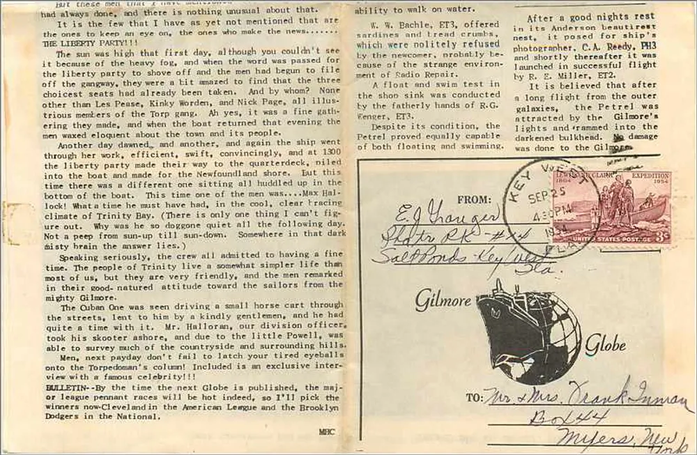 Petrel Rams Gilmore! — The Gilmore Globe, Sept. 15, 1964 - Verso