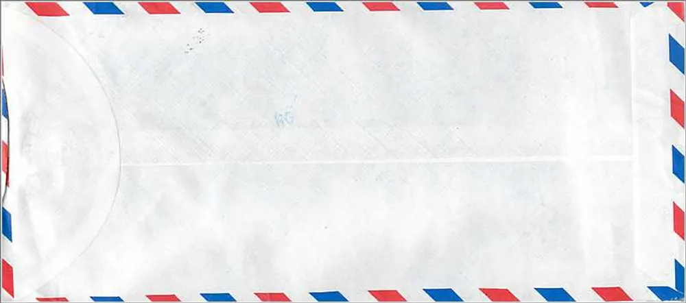 Luftpostbrief — Taipei, Taiwan — Office of Graduate Admission, University of Iowa - Rückseite