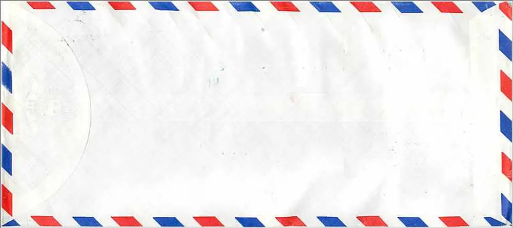 Luftpostumschlag — Taipei, Taiwan — Office of Graduate Admissions, Iowa City, Vereinigte Staaten - Rückseite