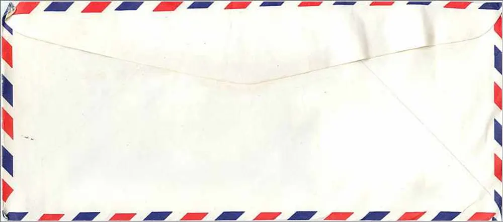 Luftpostbrief — Seoul, Korea — nach Iowa City, Vereinigten Staaten - Rückseite
