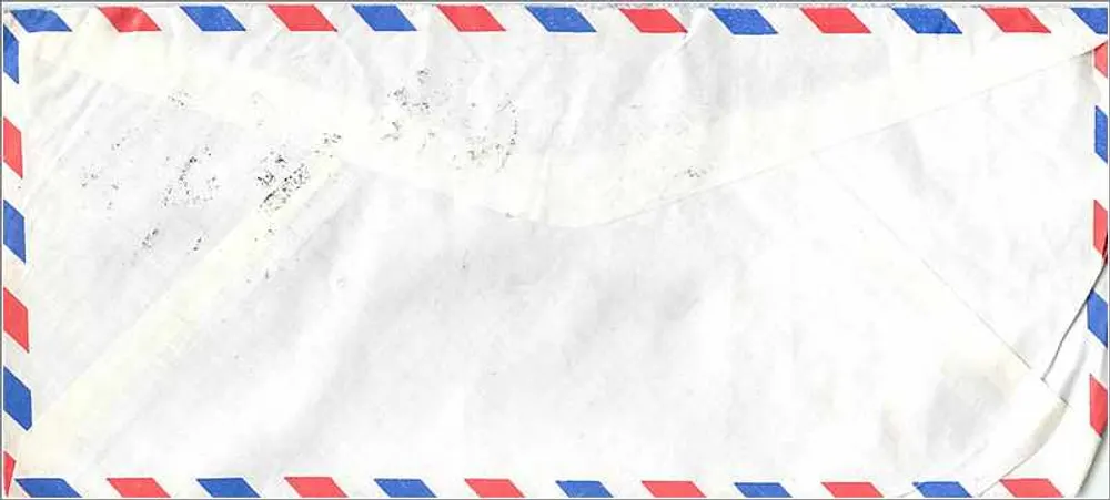 Luftpostkarte von Taiwan an die Universität Iowa — Stempel und Postmarken aus Taiwan - Rückseite