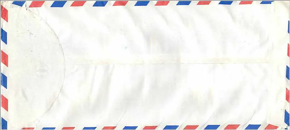 TungHai-Universität, Taichung — Versand an die University of Iowa — Briefmarken und Stempel Taiwan - Rückseite