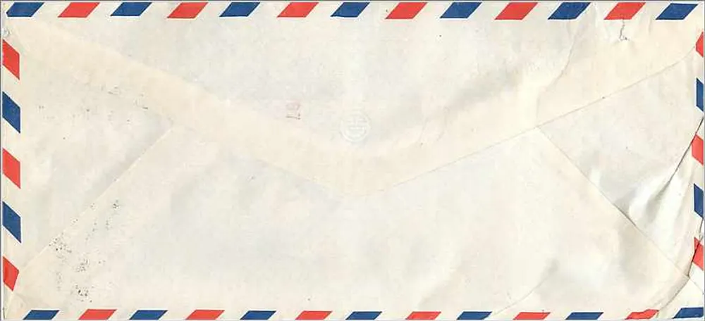 National Chengchi University — Taipei, Taiwan — Airmail to Iowa University - Rückseite