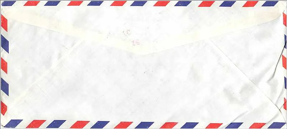 Taipei, Taiwan — Luftpost an die Universität Iowa — Stempel der Republik China - Rückseite