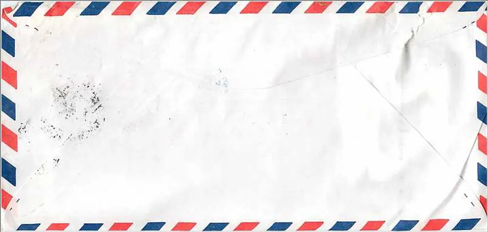 Luftpostkarte — Taichung, Taiwan — Verlag nicht sichtbar - Rückseite