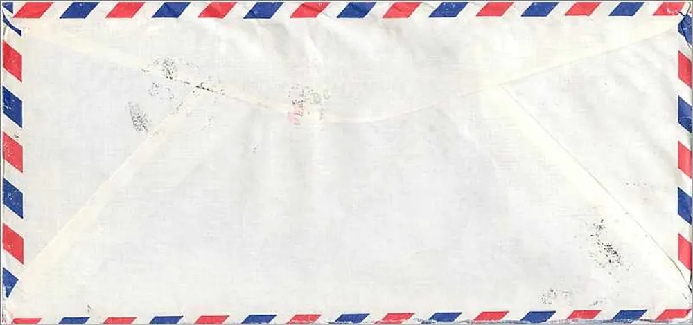 Taiwan — Luftpostbrief an die Vereinigten Staaten — Verlag nicht sichtbar - Rückseite