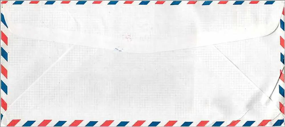 Luftpostbrief — Tainan, Taiwan — Briefmarke 18 mit Stempel TAINAN TAIWAN - Rückseite