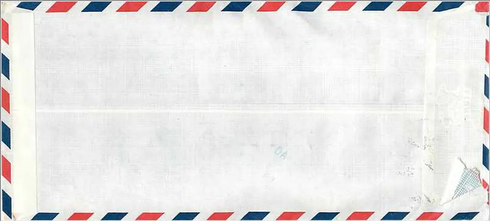 Luftpostkarte — Nationaluniversität Taipeh — gesendet an die Universität Iowa, Iowa City, USA - Rückseite