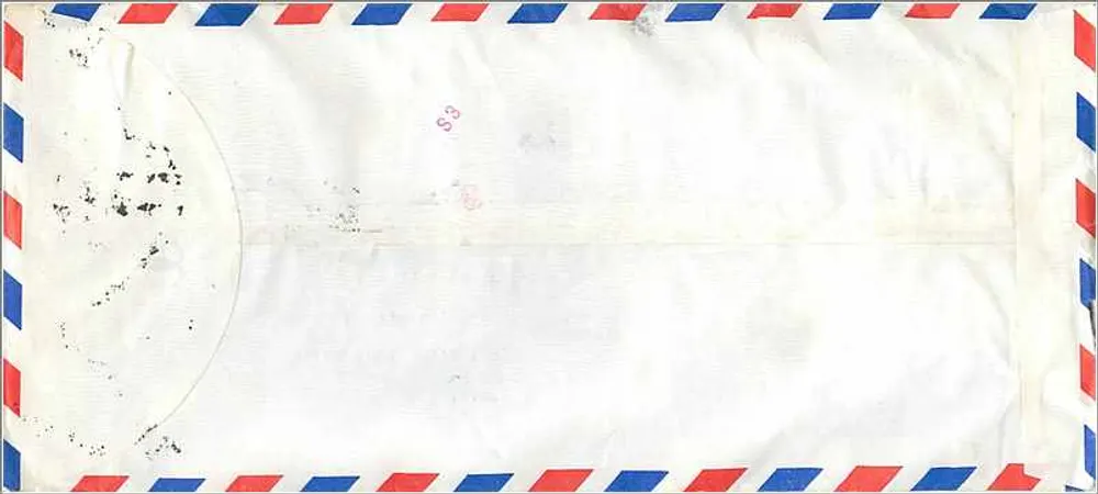 TungHai University — Taichung, Taiwan — aéropostale an die University of Iowa - Rückseite
