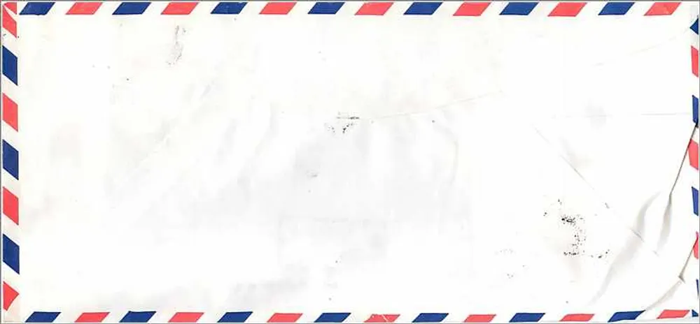 Express-Air-Mail-Umschlag — Taichung, Taiwan — Iowa City, IA, USA — 30. Januar 1962 - Rückseite