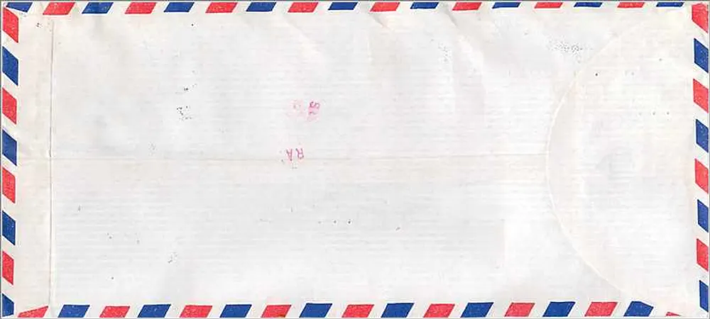 Taipei — Versand an die University of Iowa — Luftpost - Rückseite