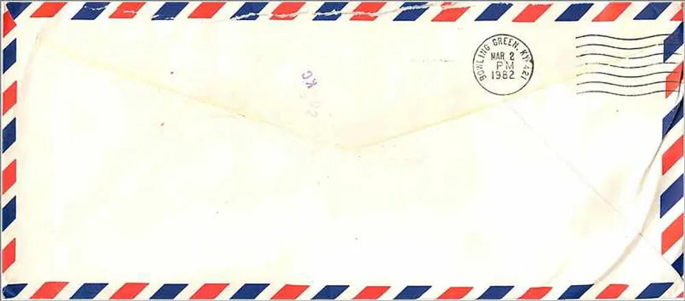 Luftpostbrief — Institut Teknologi MARA, Shah Alam, Malaysia — nach Iowa City, Vereinigten Staaten - Rückseite