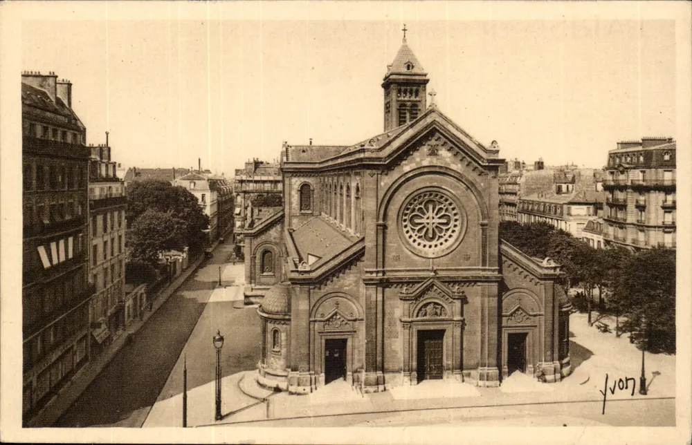 Kirche Saint-Dominique in Montparnasse — Paris — Verlag J. Von — Nr. 107 - Vorderseite