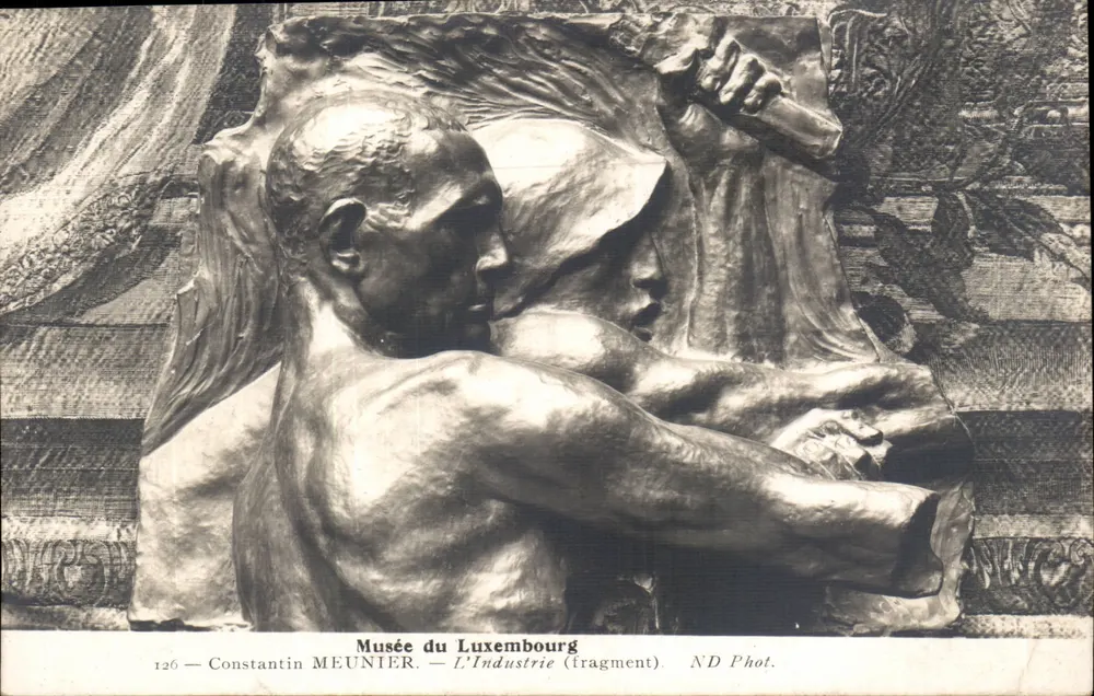 Musée du Luxembourg — Fragment der Skulptur 'L'Industrie' von Constantin Meunier — ND Phot. - Vorderseite