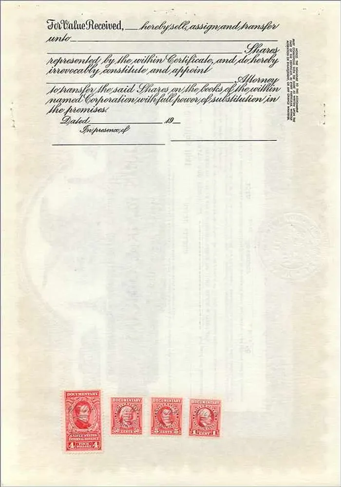 Certificato di quote della società John Blair & Company — Delaware — serie B228 - Verso