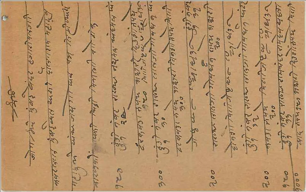 Badaun — carta postal indiana — editor desconhecido, número de série não visível - Verso