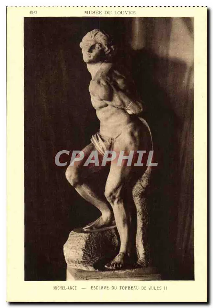 Sklave des Grabmals von Julius II — Michelangelo — Louvre-Museum — Nr. 897 - Vorderseite
