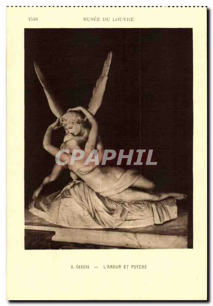 O Amor e Psique — Escultura de Canova — Museu do Louvre - Frente