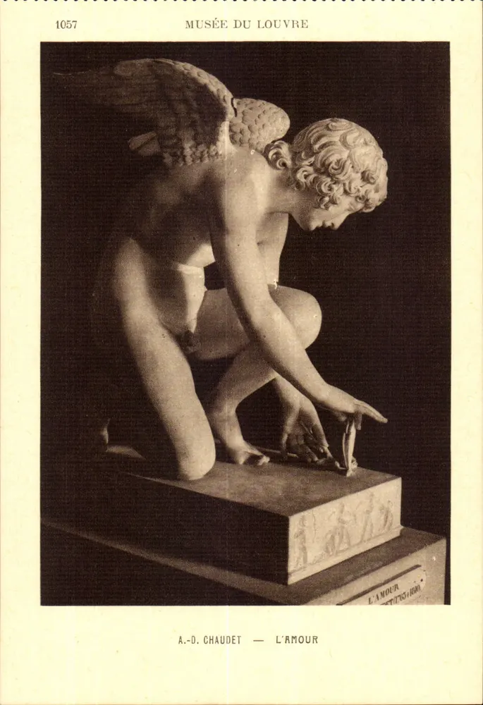 Museu do Louvre — Escultura do Amor por A.-D. Chaudet — n° 1057 - Frente