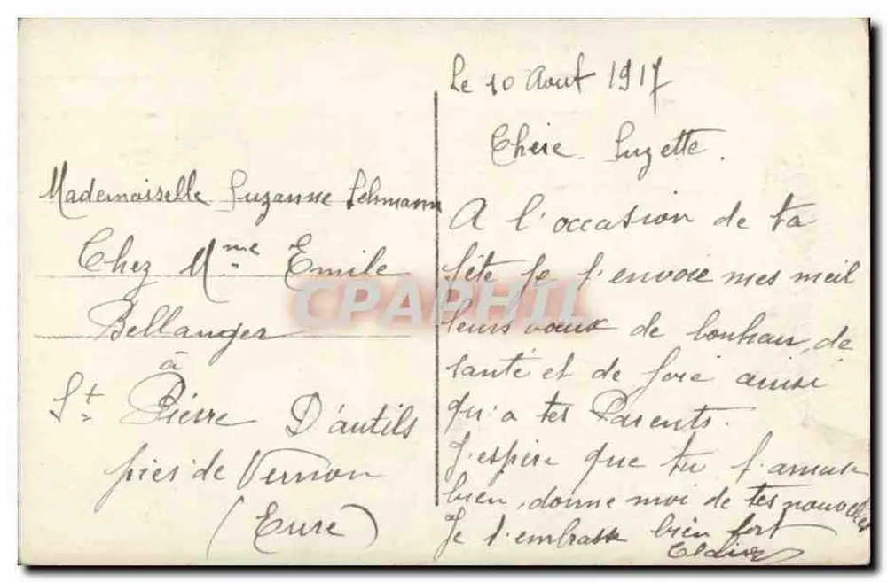 Mädchen, das mit Rosen spielt — Frohe Geburtstagskarte — DIX 466 - Rückseite