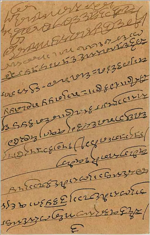 Carta postal da Índia — Sadausakh Chand, Bikaner — editor não visível - Verso