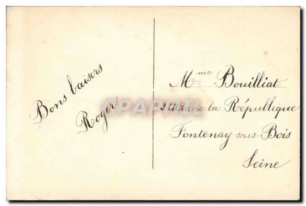 Kind mit Efeu-Zweigen — Echte Wünsche — Dix Paris n°2368/4 - Rückseite