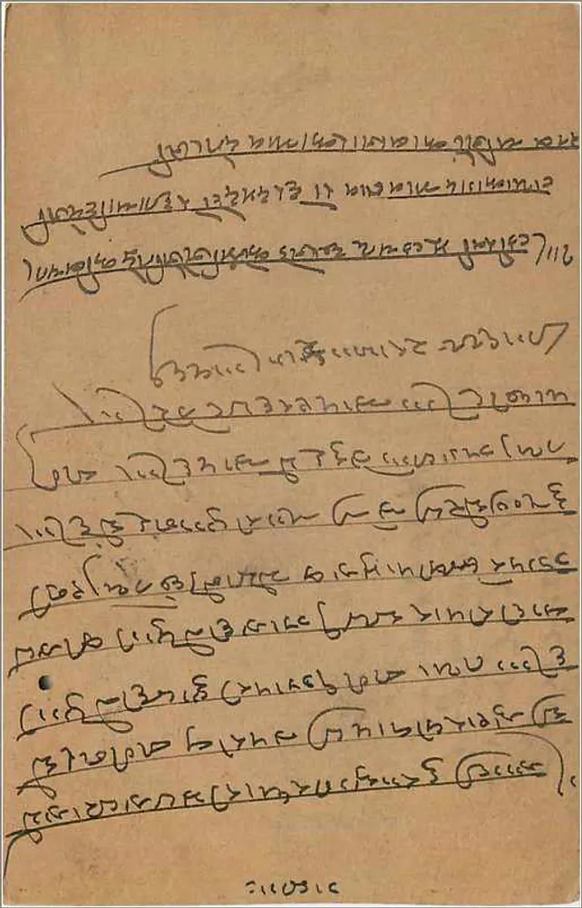 Carta postal indiana — Bombay — editor indeterminado - Verso