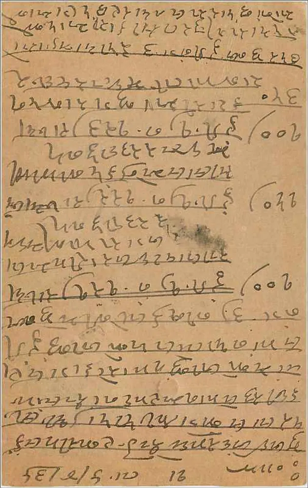 Bombay — carta postal indiana — editor India Card - Verso