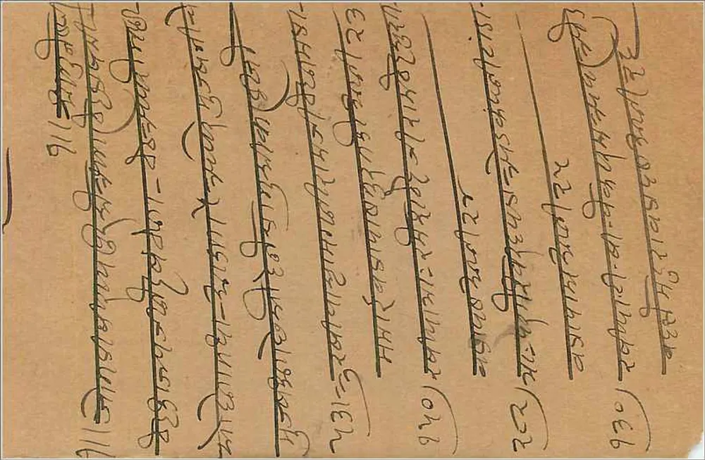 Carte postal indiana — Bombaim — editor India Post Office, n° de série 9 10A - Verso