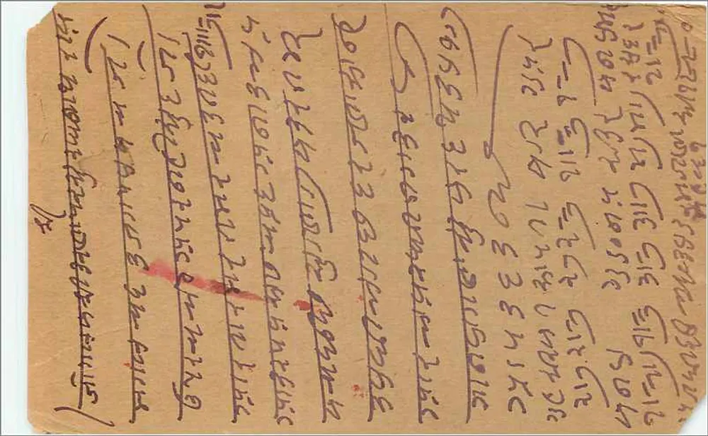 Bikaner — carta postal indiana — editor India Post - Verso